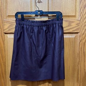 Loft Vegan Leather Skirt - burgundy